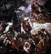 Moses schlagt Wasser aus dem Felsen Tintoretto